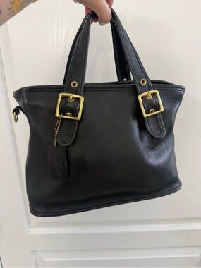 COACH Vintage Legacy Satchel Shoulder Crossbody Bag 9063 
Black Glovetanned